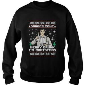 Archer Danger Zone Merry Drunk Im Christmas Funny Party Gift Sweatshirt